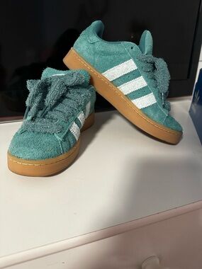 Adidas Campus Teal Green Suede Sneakers